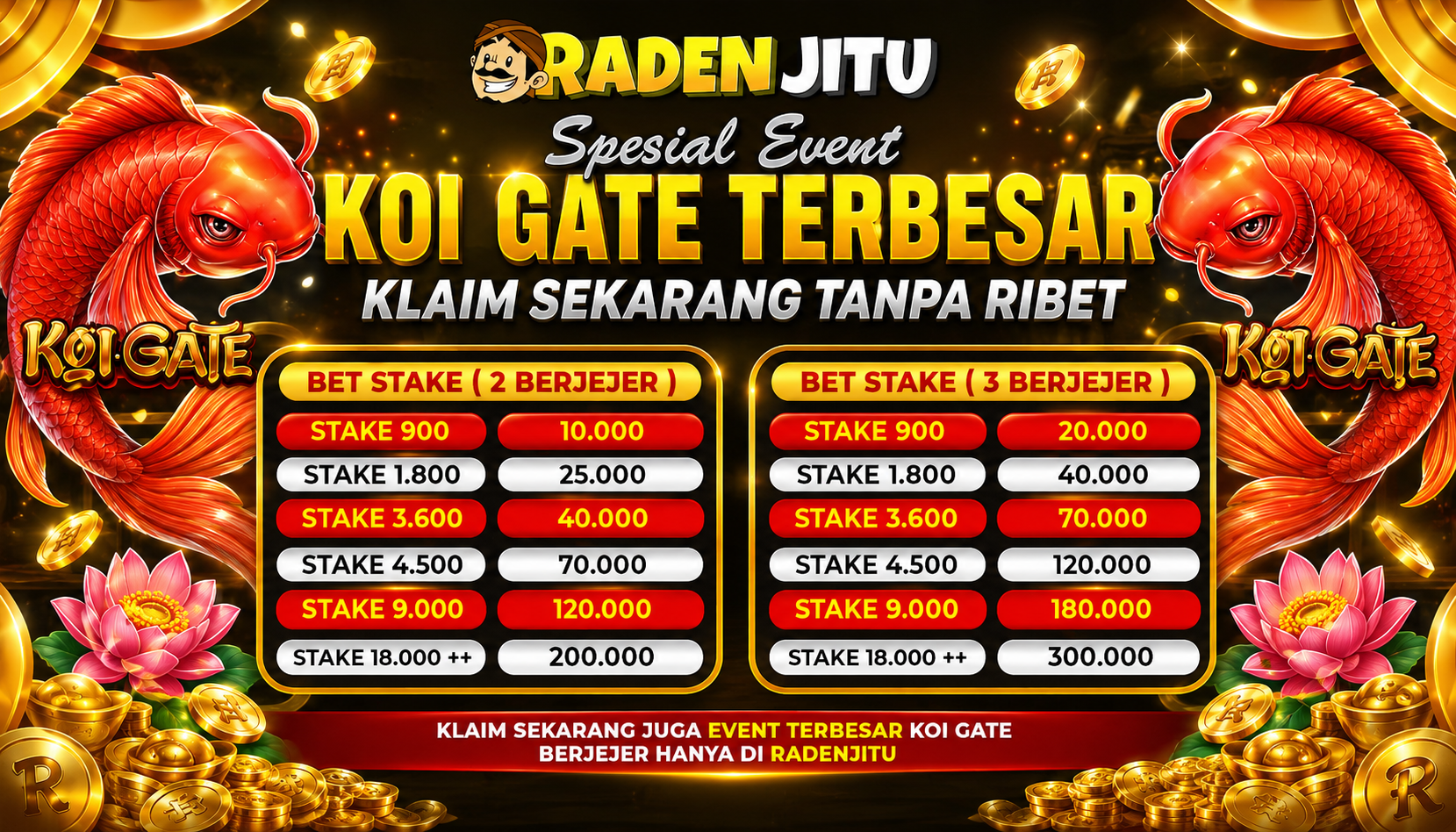 BONUS KOI GATE 2 & 3 BERJEJER