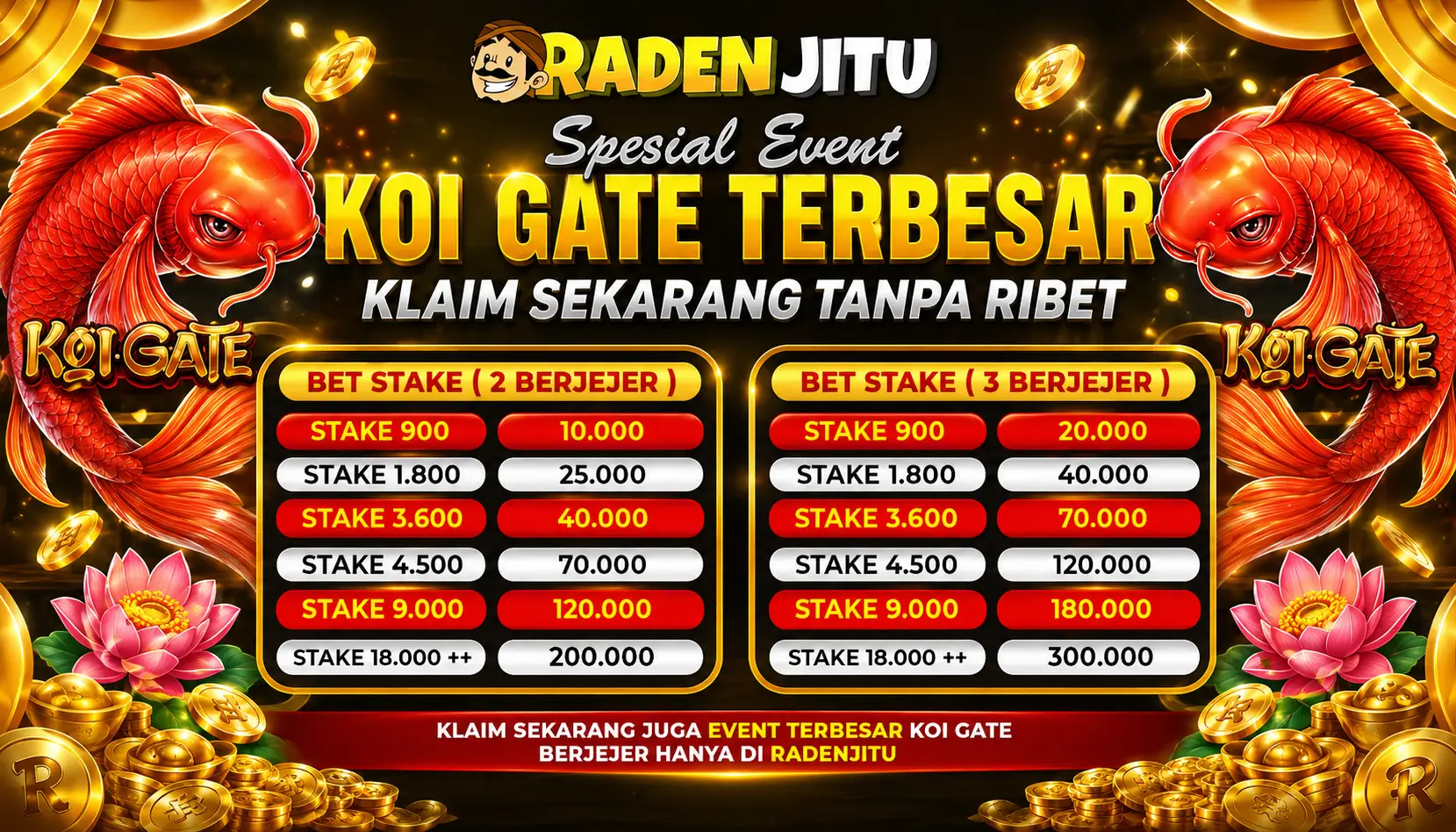 BONUS KOI GATE 2 & 3 BERJEJER