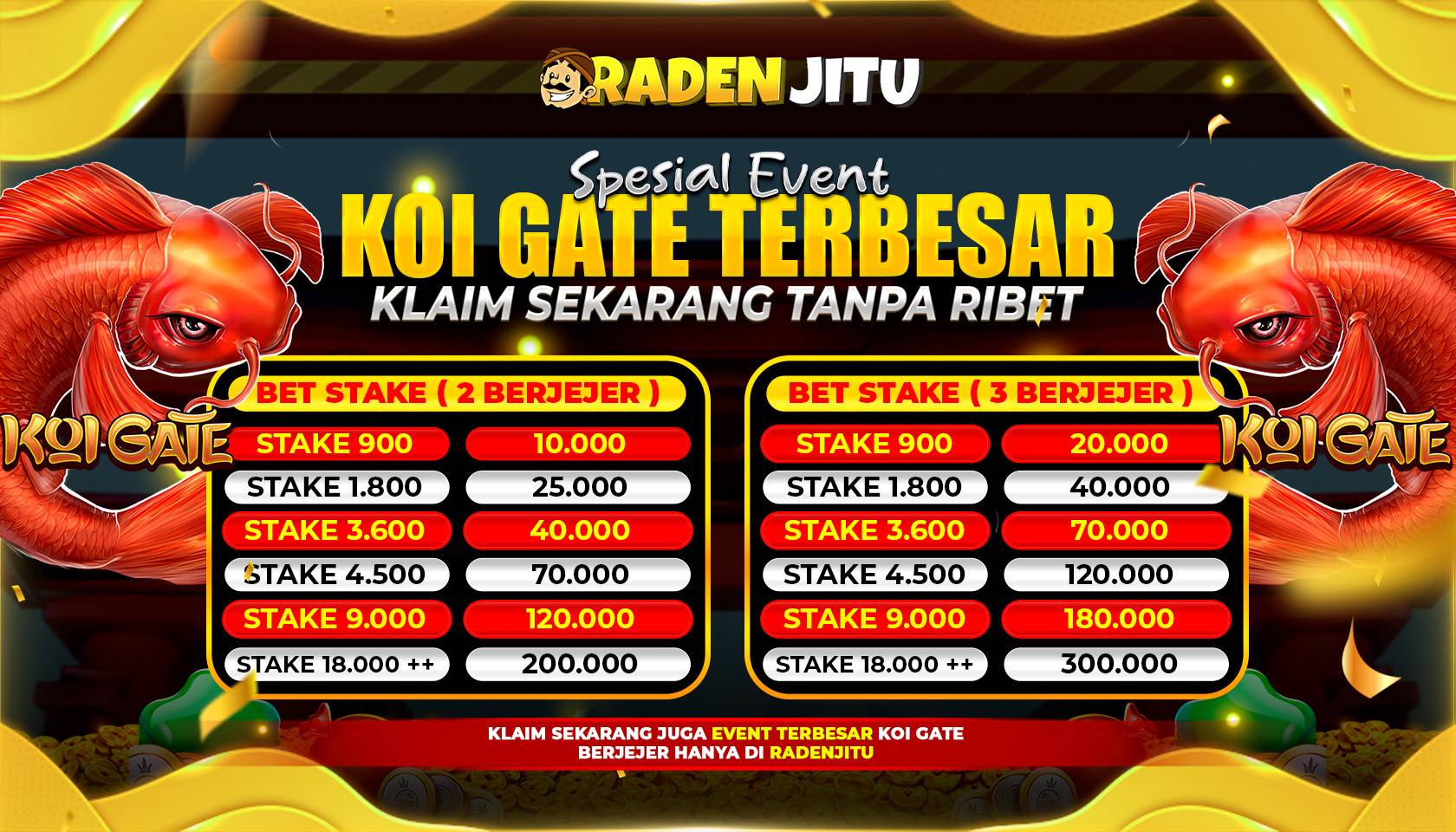 BONUS KOI GATE 2 & 3 BERJEJER