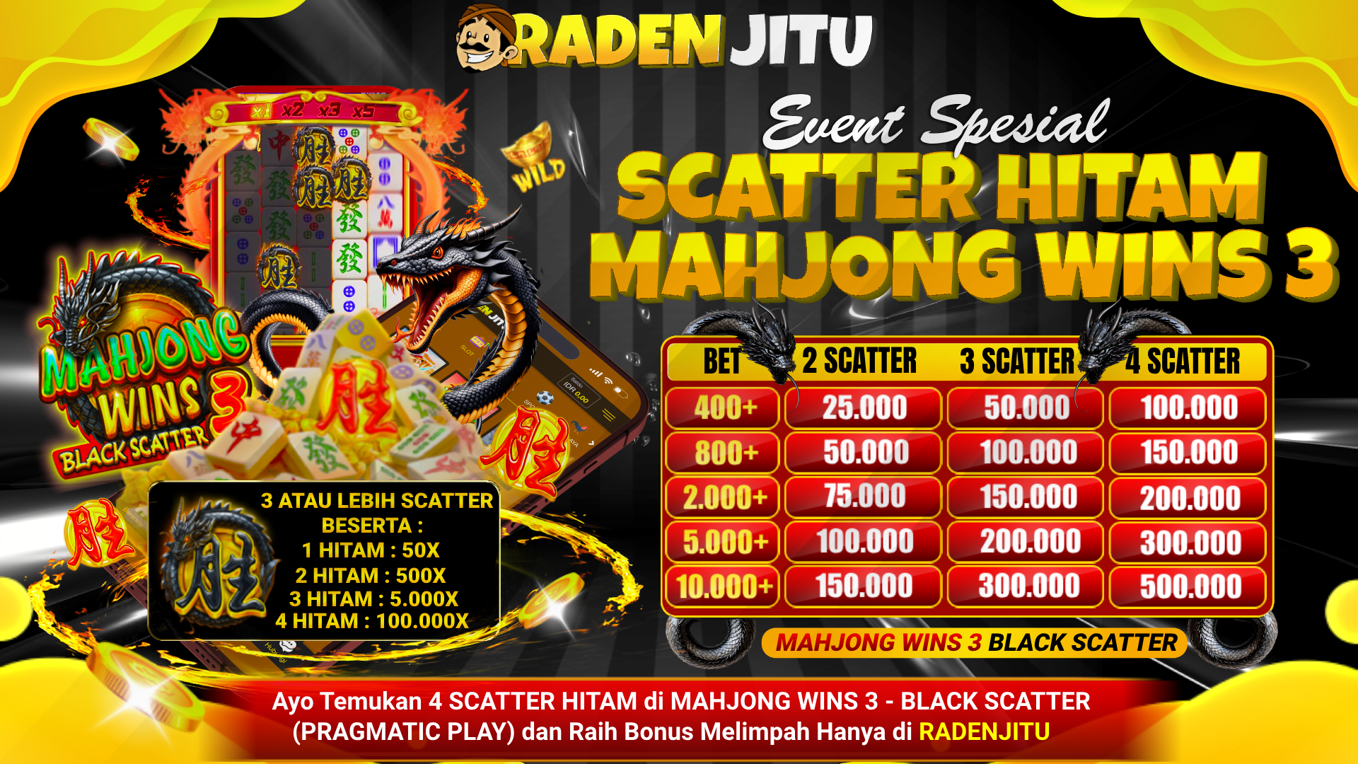 EVENT SCATTER HITAM